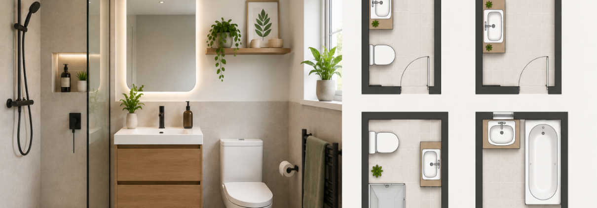 Best Small Bathroom Layouts: 4 Floorplans for Bathroom Renovation in Hounslow