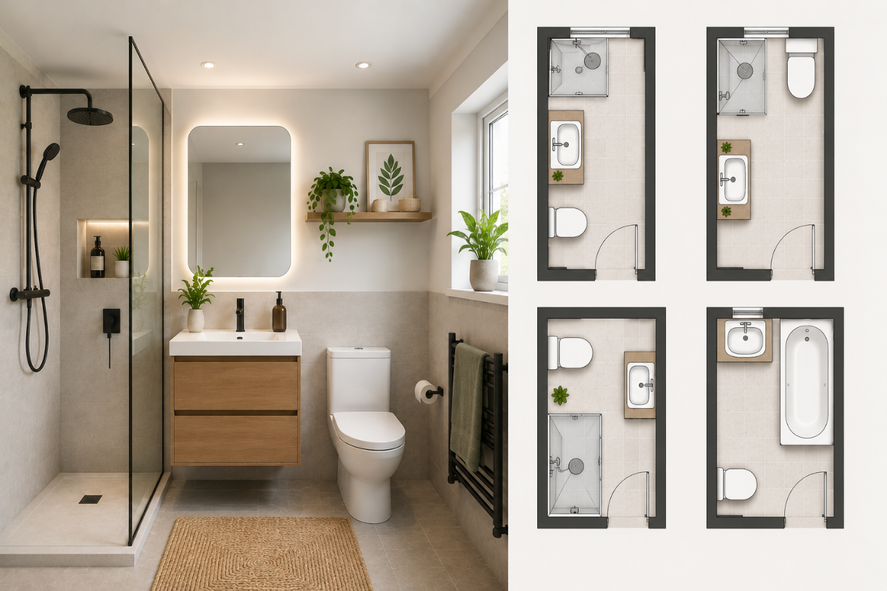 Best Small Bathroom Layouts: 4 Floorplans for Bathroom Renovation in Hounslow