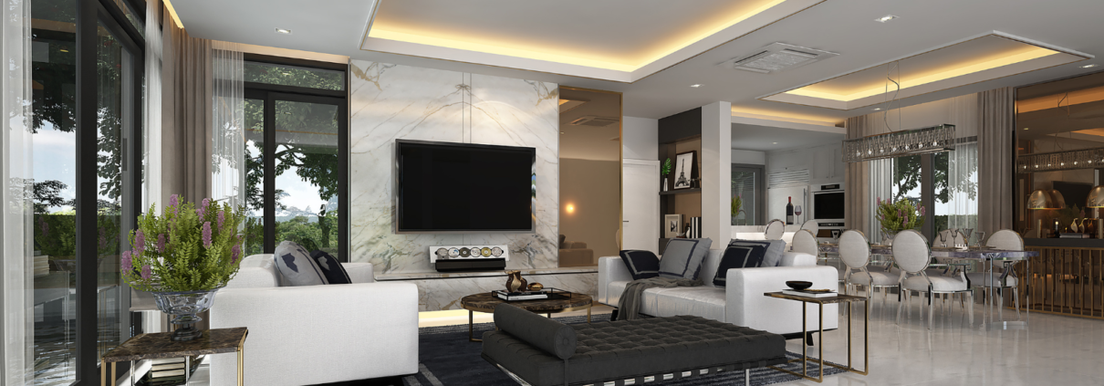 Interior design colour palette and material samples for a home renovation